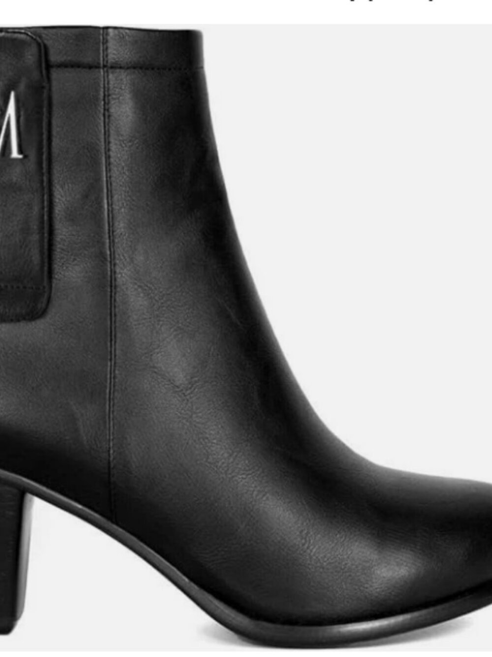 Llynda More Women's Faux Leather Comfortable Mid Heel Ankle Boot ( 7, Black )